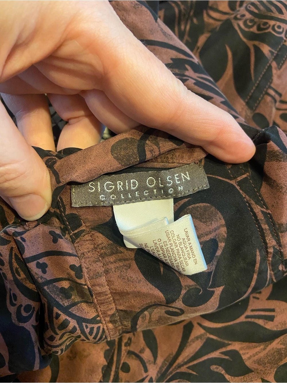 Sigrid Olsen Women's Quilted Jacket 100% Silk Sz 12 Reversible dusty rose black - Picture 8 of 11